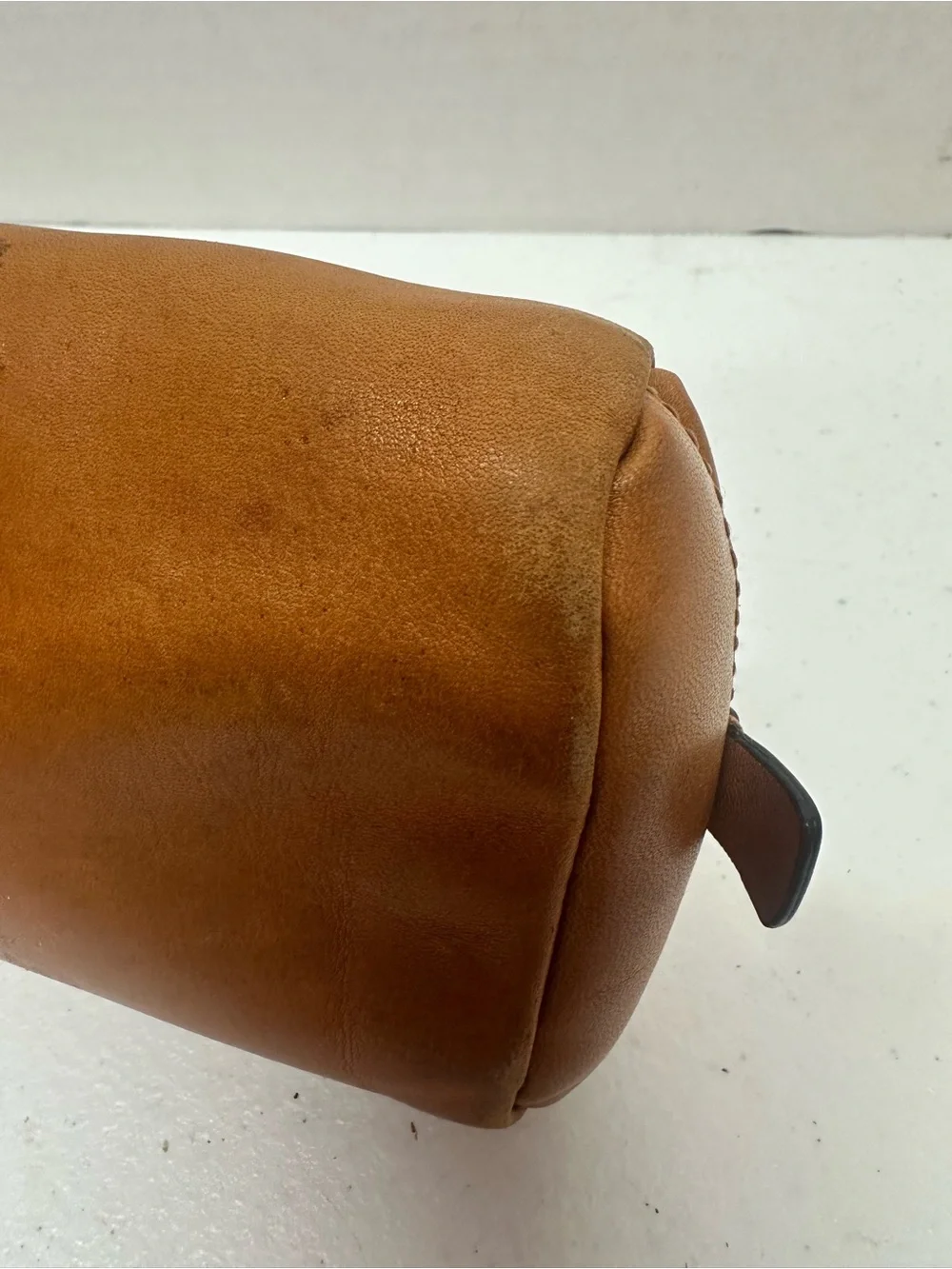 TUMI 40th Anniversary 1975 Brown Leather Pencil Case Cord Tech Pouch